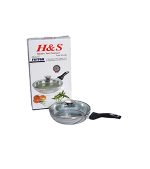 SS Frypan 3 layer with Glass Lid_24cm - Image 2