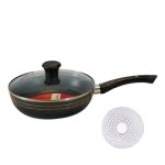 Fry Pan with Lid (Black)-16 cm - Image 3