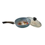 Fry Pan with Lid Ceramic Coated (Blue)-28 cm - Image 2