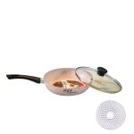 Fry Pan with Lid Ceramic Coated (Pink) IB-24cm