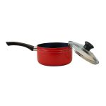 NS Milk Pan with Glass Lid Ceramic Coated (Pink)_16cm - Image 2