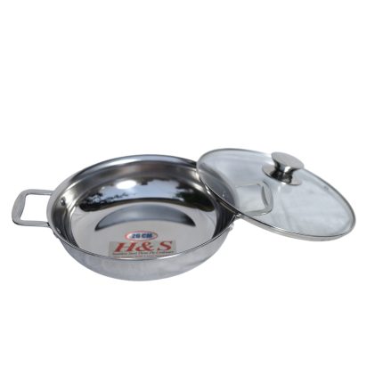 SS Karai 3 layer with Glass Lid_22cm