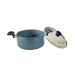 NS Casserole with Lid Ceramic Coated Blue 22 cm IB