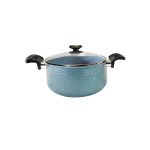 NS Casserole with Lid Ceramic Coated Blue 22 cm