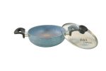 NS Karai with Glass Lid Ceramic Coated (Blue)_24cm - Image 2