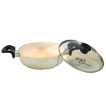 NS Karai with Glass Lid Ceramic Coated (Off White)_24cm - Image 2