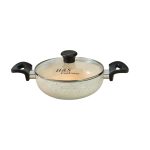 NS Karai with Glass Lid Ceramic Coated (Off White)_24cm - Image 3