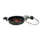 Multi Pan with Glass Lid Ceramic Coated (Black)_24cm - Image 2