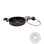 Multi Pan with Glass Lid Ceramic Coated (Black)_26cm_IB - Image 2