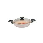 Multi Pan with Glass Lid Ceramic Coated (Pink)_24cm