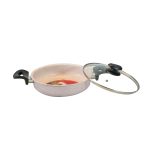 Multi Pan with Glass Lid Ceramic Coated (Pink)_24cm - Image 2