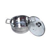 SS EN Capsulated Bottom Casserole with Glass Lid_24cm